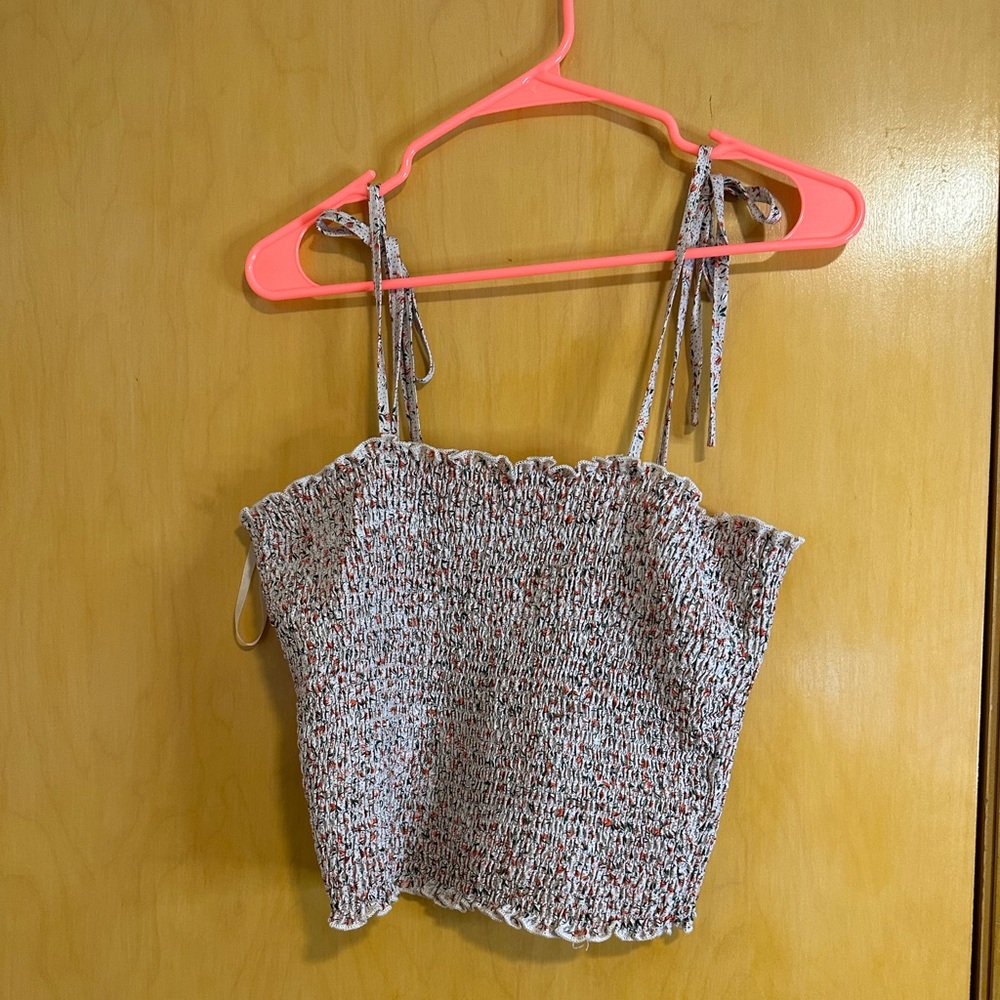 Boutique floral tie- shoulder top